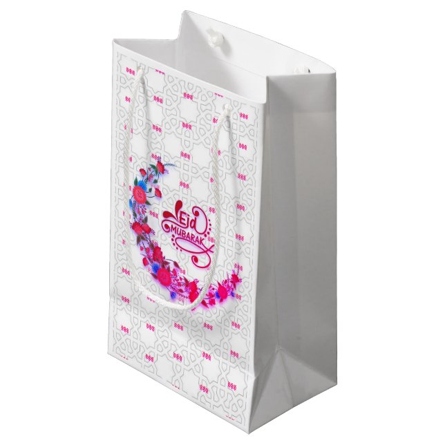 Eid flowers  small gift bag (Front Angled)