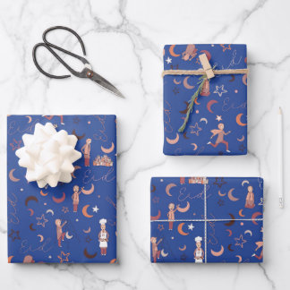 Eid Gift Wrapping Paper Sheets,19" x 29", set of 3