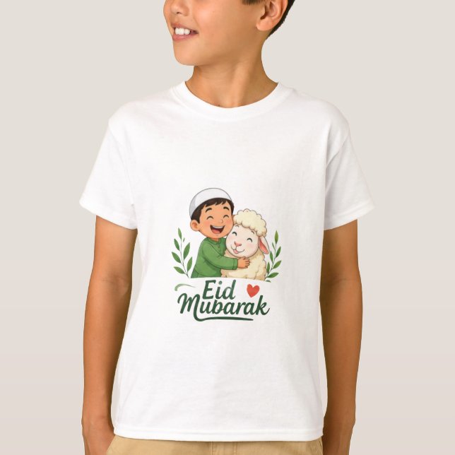 Eid Goat Cartoon Print T-Shirt (Front)