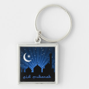 Eid Mosque Blue Night Keychain