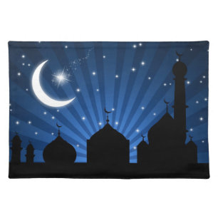 Eid Mosque Blue Night - Placemat