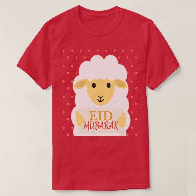 Eid Mubarak and Eid Al Adha Funny  T-Shirt (Design Front)