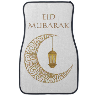 Eid Mubarak arabesque Crescent Lantern lunar moon Car Floor Mat