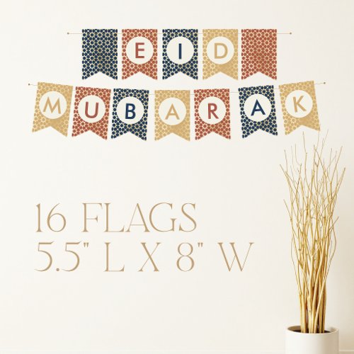 Eid Mubarak Arabian Pattern Bunting Flags