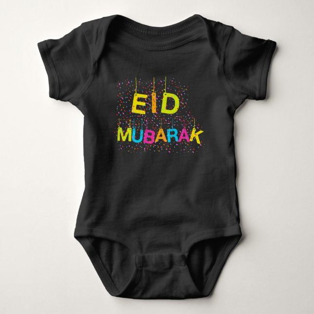 Eid Mubarak baby wear, clothes Bodysuit (Front)