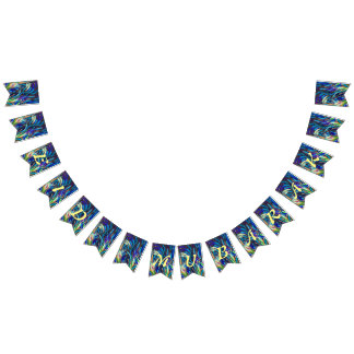 Eid Mubarak Banner- Brushstrokes Bunting Flags