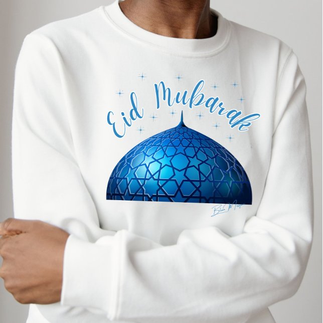 Eid Mubarak Blue Mosque  T-Shirt (Creator Uploaded)