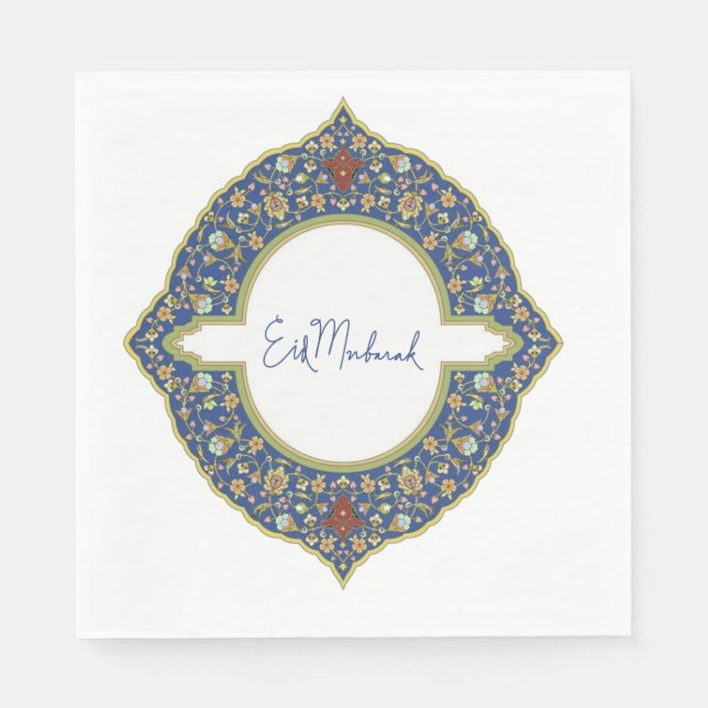Eid Mubarak Blue Napkins (Front)