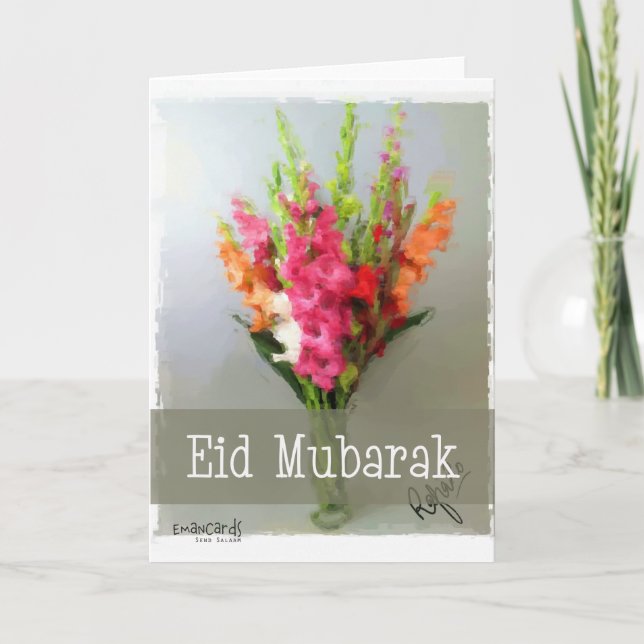 Eid Mubarak - Bouquet Card (Front)