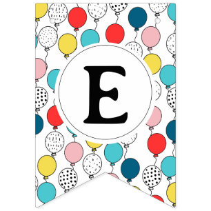 Eid Mubarak bunting flags, colorful balloons Bunting Flags
