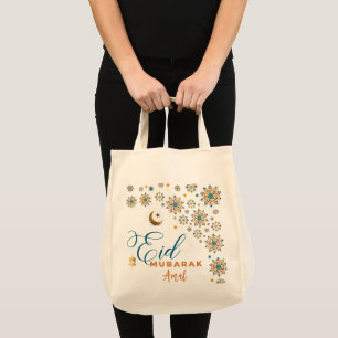 Eid Mubarak Calligraphy Muslim Celebration  Tote Bag