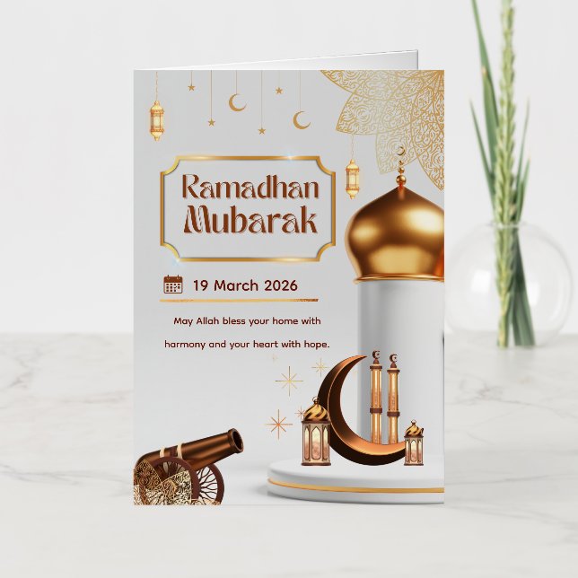 Eid Mubarak Card with Masjid (Front)