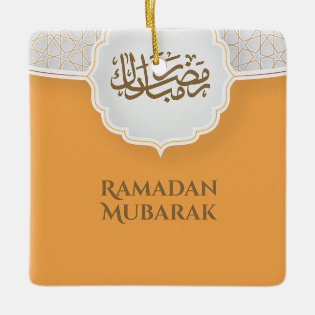 Eid Mubarak Card with Masjid Ceramic Ornament (Front)