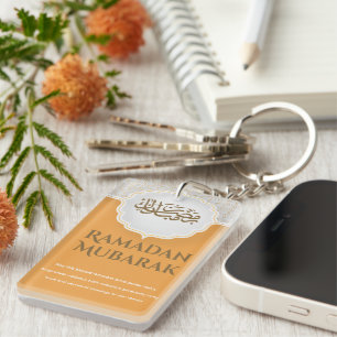 Eid Mubarak Card with Masjid Keychain