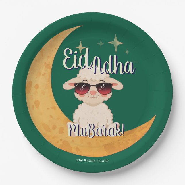 Eid  Mubarak Celebration Party  Paper Plates (Front)