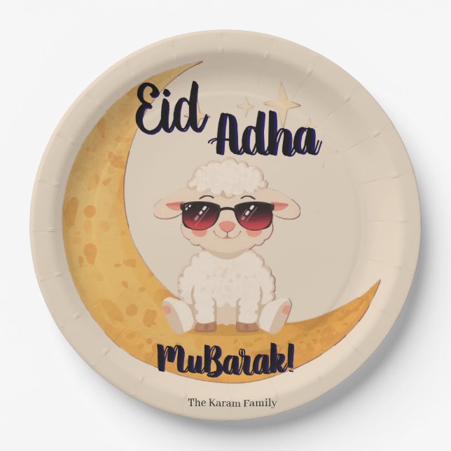 Eid  Mubarak Celebration Party  Paper Plates (Front)