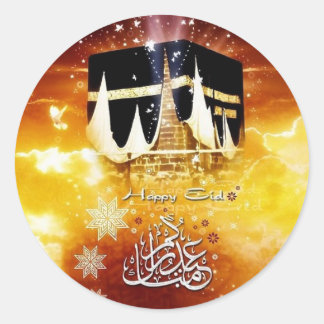 Eid mubarak classic round sticker