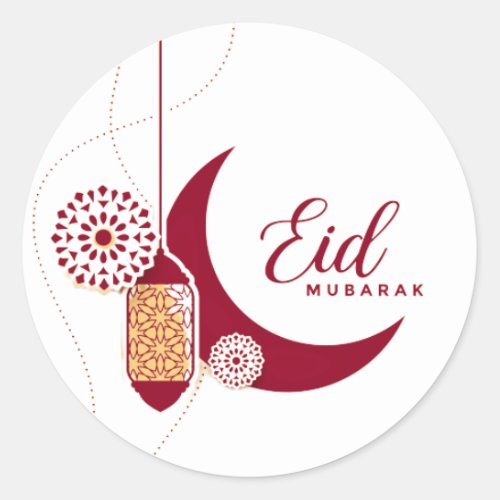 Eid Mubarak  Classic Round Sticker