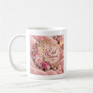 Eid Mubarak Coffee Mug   Floral Islamic Gift Mug