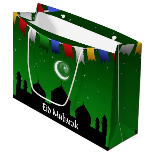 Eid Mubarak Colorful Garland Large Gift Bag
