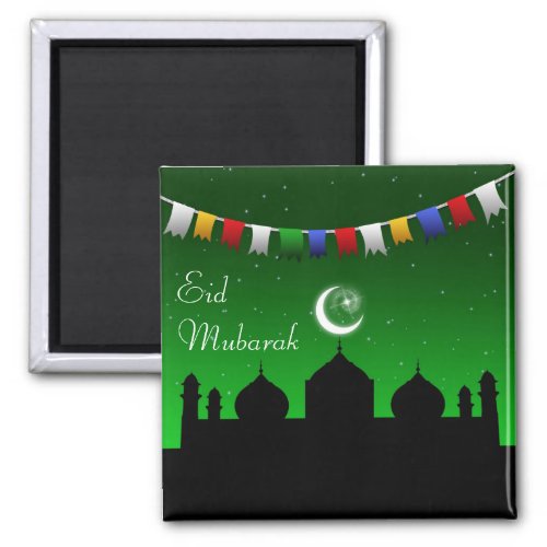 Eid Mubarak Colorful Garland Magnet