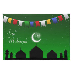 Eid Mubarak Colorful Garland Placemat
