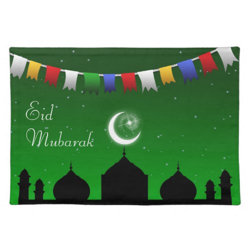 Eid Mubarak Colorful Garland Placemat