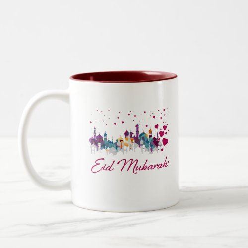 Eid Mubarak Colorful Islamic Unique Love Gifts Two_Tone Coffee Mug