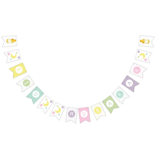 EID MUBARAK COLOURFUL BUNTING FLAGS (All)