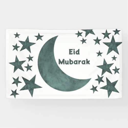 Eid mubarak crescent Islam mubarak stars  Banner