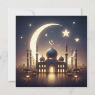 Eid Mubarak Customizable Greetings Text Holiday Card