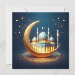 Eid Mubarak Customizable Greetings Text Holiday Card
