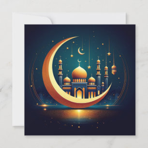 Eid Mubarak Customizable Greetings Text Holiday Card
