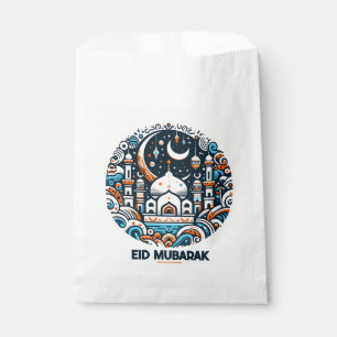 Eid Mubarak Decorated Crescent Colorful keepsak Favor Bag
