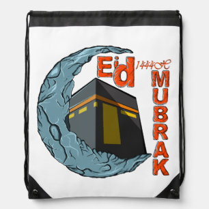 Eid mubarak drawstring bag