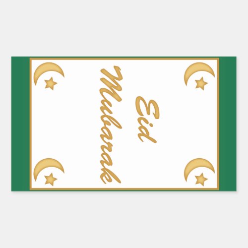 Eid Mubarak Eid al Fitr Rectangular Sticker