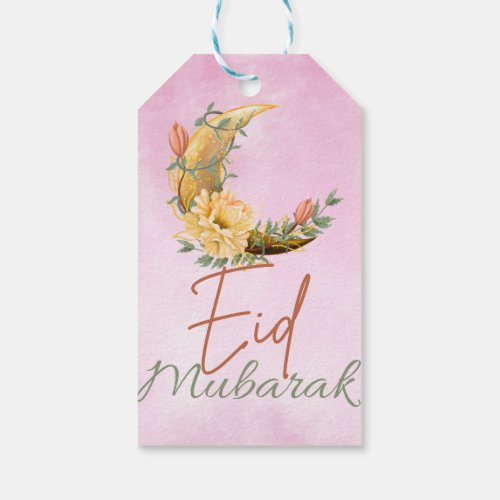 Eid Mubarak Eid Floral Moon Gift Tag