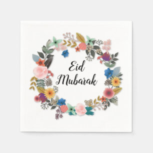 EID MUBARAK EID FLORAL WREATH NAPKINS