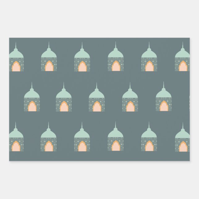 Eid Mubarak Eid Gift Wrap paper set of 3 (Front)