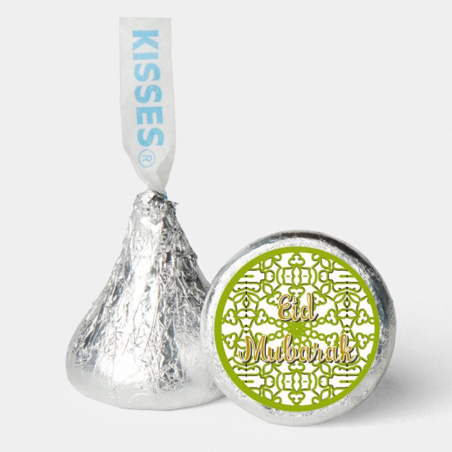 Eid Mubarak Eid Greeting Card Green  Hershey®'s Kisses® (Front)