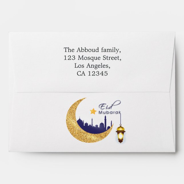 Eid Mubarak Envelope (Back (Top Flap))
