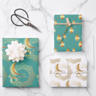 Eid mubarak fanoos wrapping paper sheets