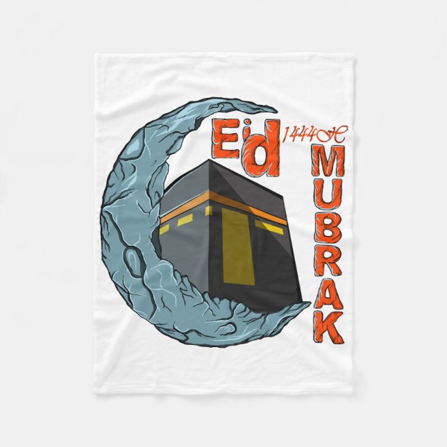 Eid mubarak fleece blanket (Front)
