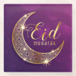 Eid Mubarak Glass Coaster<br><div class="desc">Ramadan</div>