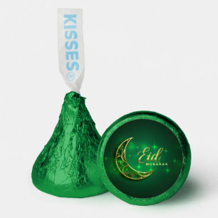 Eid Mubarak Gold Crescent Sparkle Green Hershey®'s Kisses®