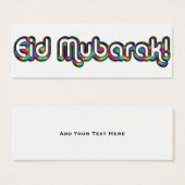 Eid Mubarak Greeting Rainbow Cards, Add Your Text (Front & Back)