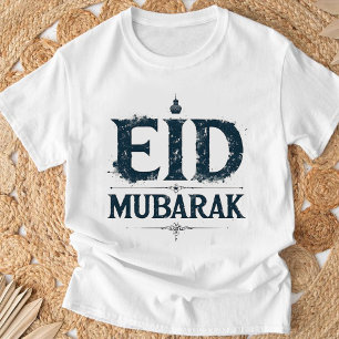 "EID MUBARAK" Grunge Islamic Holiday Graphic T-Shi T-Shirt