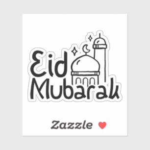 "Eid Mubarak" Hand Drawn Lettering Sticker