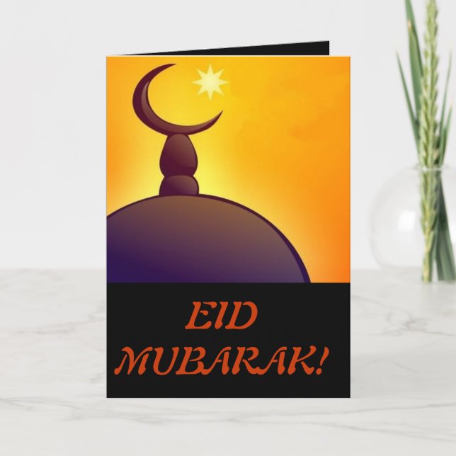 Eid Mubarak - Happy EID - Muslim Holiday Card (Front)