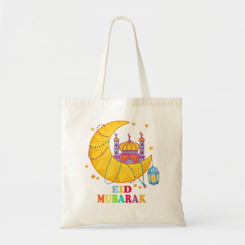 Eid Mubarak Happy Eid Muslims Eid Al Fitr Eid Al A Tote Bag